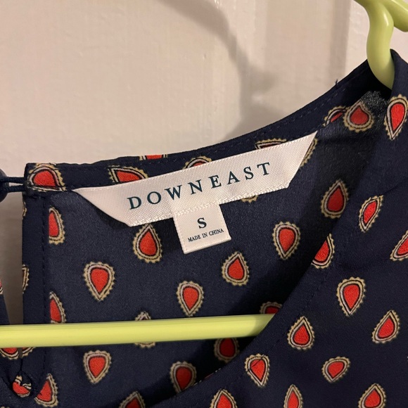 DownEast Navy and reddish-orange Blouse - Picture 4 of 6